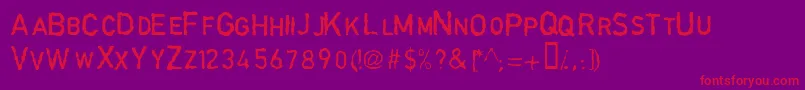 GarbageschriftThin Font – Red Fonts on Purple Background