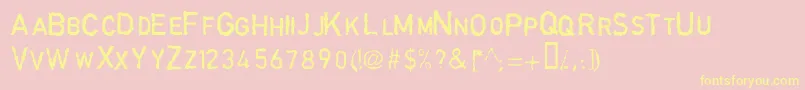 GarbageschriftThin Font – Yellow Fonts on Pink Background