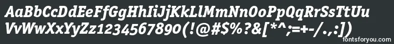 OfficinaserifextraboldoscItalic Font – White Fonts on Black Background