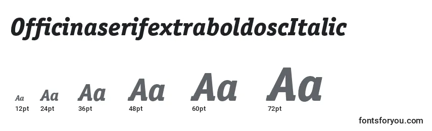 OfficinaserifextraboldoscItalic Font Sizes