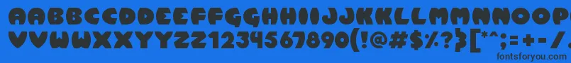 Pumpkin Font – Black Fonts on Blue Background