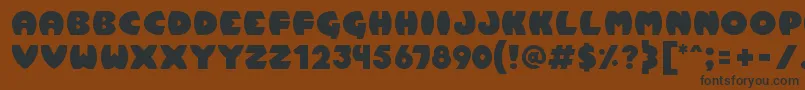 Pumpkin Font – Black Fonts on Brown Background