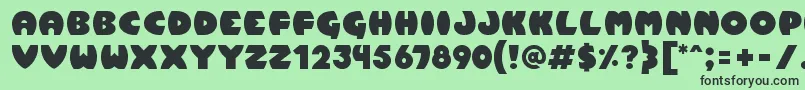Pumpkin Font – Black Fonts on Green Background