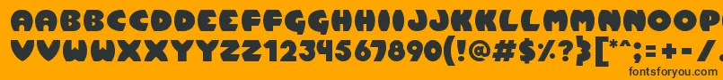 Pumpkin Font – Black Fonts on Orange Background