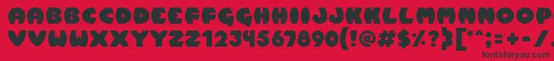 Pumpkin Font – Black Fonts on Red Background