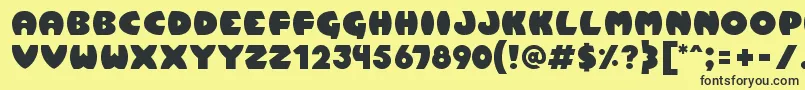 Pumpkin Font – Black Fonts on Yellow Background