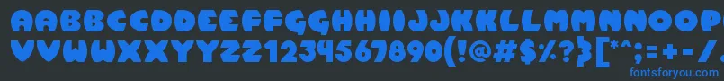 Pumpkin Font – Blue Fonts on Black Background