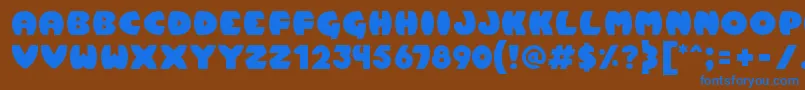 Pumpkin Font – Blue Fonts on Brown Background