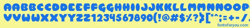 Pumpkin Font – Blue Fonts on Yellow Background