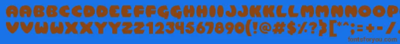 Pumpkin Font – Brown Fonts on Blue Background