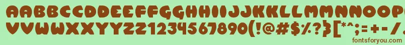 Pumpkin Font – Brown Fonts on Green Background