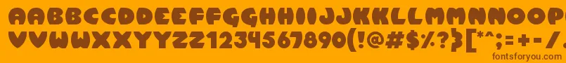 Pumpkin-fontti – ruskeat fontit oranssilla taustalla