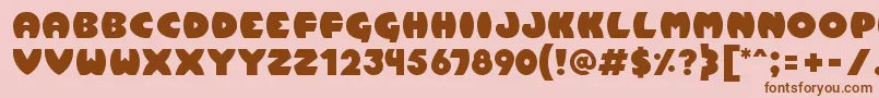 Pumpkin Font – Brown Fonts on Pink Background