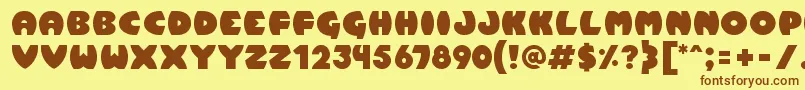 Pumpkin Font – Brown Fonts on Yellow Background