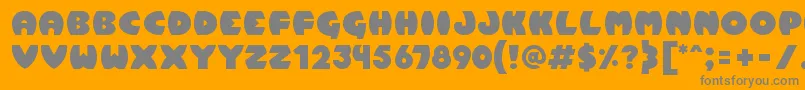 Pumpkin Font – Gray Fonts on Orange Background