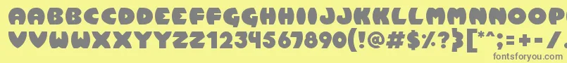 Pumpkin Font – Gray Fonts on Yellow Background