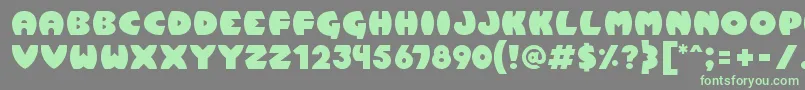 Pumpkin Font – Green Fonts on Gray Background