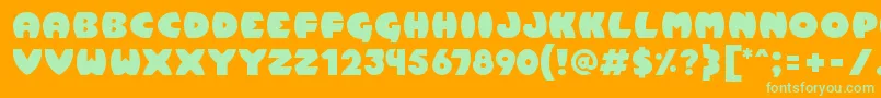 Pumpkin Font – Green Fonts on Orange Background