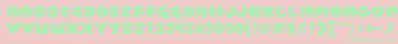 Pumpkin Font – Green Fonts on Pink Background