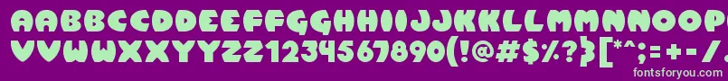 Pumpkin Font – Green Fonts on Purple Background