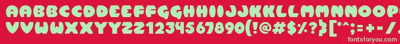 Pumpkin Font – Green Fonts on Red Background
