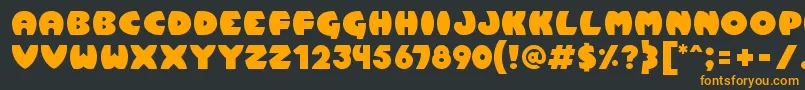 Pumpkin Font – Orange Fonts on Black Background
