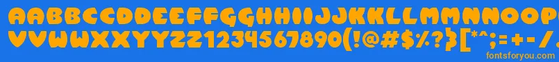 Pumpkin Font – Orange Fonts on Blue Background