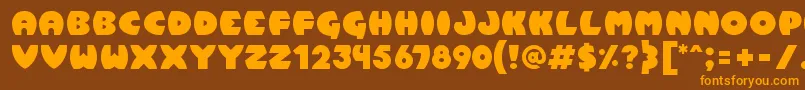 Pumpkin Font – Orange Fonts on Brown Background