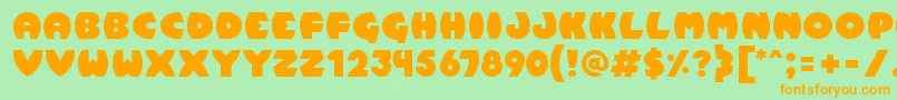 Pumpkin Font – Orange Fonts on Green Background