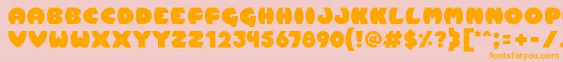 Pumpkin Font – Orange Fonts on Pink Background