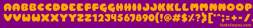 Pumpkin Font – Orange Fonts on Purple Background