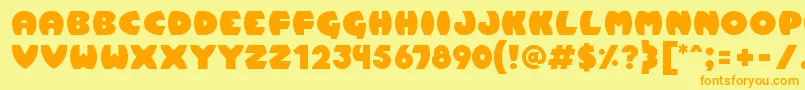Pumpkin Font – Orange Fonts on Yellow Background