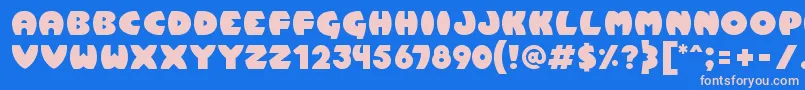 Pumpkin Font – Pink Fonts on Blue Background