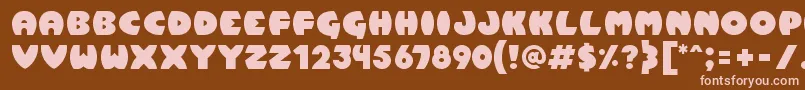 Pumpkin Font – Pink Fonts on Brown Background