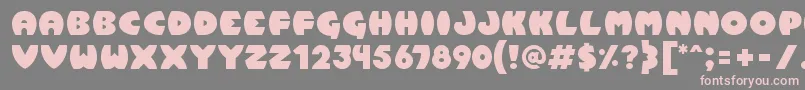 Pumpkin Font – Pink Fonts on Gray Background