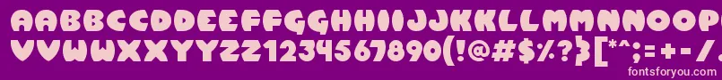 Pumpkin Font – Pink Fonts on Purple Background