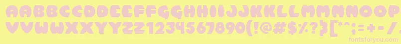 Pumpkin Font – Pink Fonts on Yellow Background