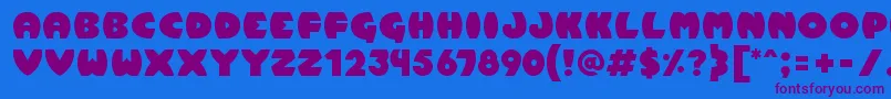 Pumpkin Font – Purple Fonts on Blue Background