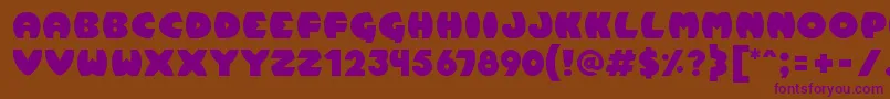 Pumpkin Font – Purple Fonts on Brown Background