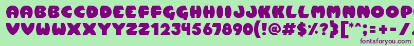 Pumpkin Font – Purple Fonts on Green Background