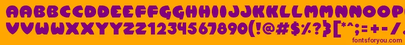 Pumpkin Font – Purple Fonts on Orange Background