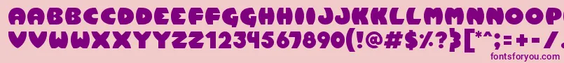 Pumpkin Font – Purple Fonts on Pink Background