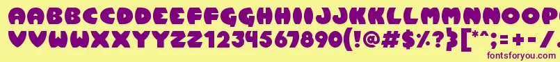Pumpkin Font – Purple Fonts on Yellow Background