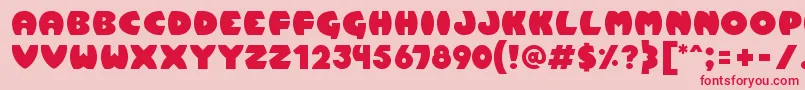 Pumpkin Font – Red Fonts on Pink Background