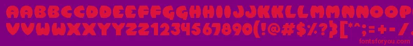 フォントPumpkin – 紫の背景に赤い文字