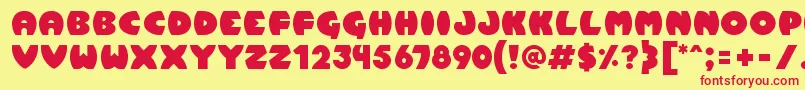 Pumpkin Font – Red Fonts on Yellow Background