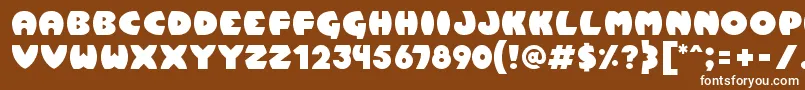 Pumpkin Font – White Fonts on Brown Background