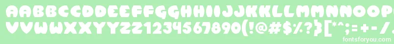 Pumpkin Font – White Fonts on Green Background