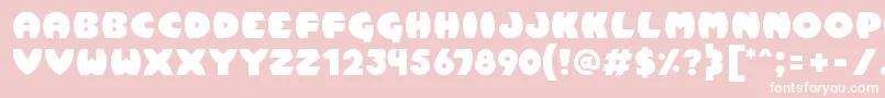 Pumpkin Font – White Fonts on Pink Background