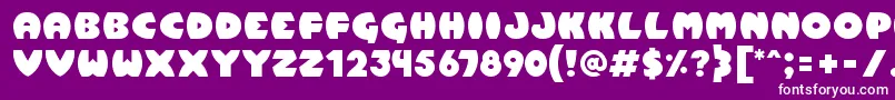 Pumpkin Font – White Fonts on Purple Background